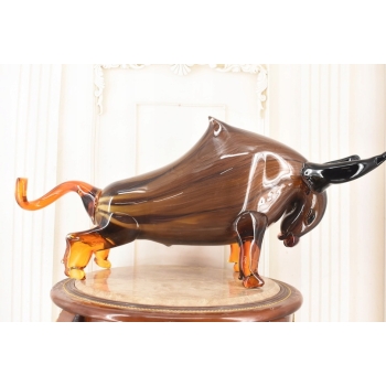 Szkło Murano Style - Byk z Wall Street Figura - Ogromna Figura 74cm