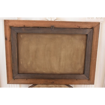 Józef Chełmoński Pejzaż Polskiej Wsi Żniwa - Żniwiarze - Stary Obraz Olejny