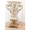 Wazon Waza na Kwiaty - Porcelana + Brąz - Kolorowy - Unikat