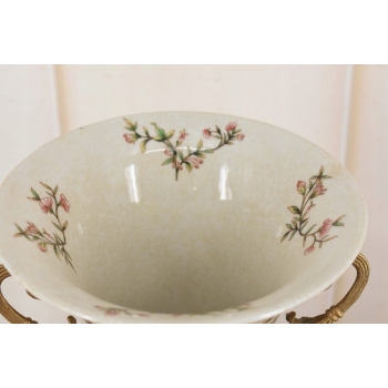 Wazon Waza na Kwiaty - Porcelana + Brąz - Kolorowy - Unikat