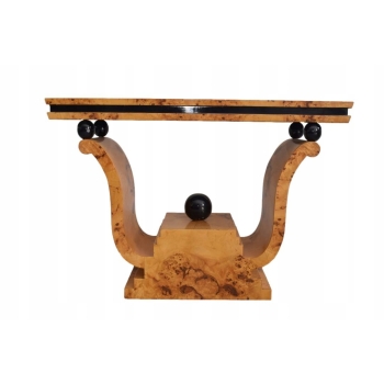 Drewniany Stolik Stół Konsola Art Deco - Salon - Vintage - Gięte Drewno