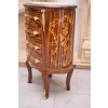 Drewniana Komoda Blat Marmur - Styl Barok - 4 Szuflady - Szafka Unikat
