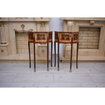 Dwa Nakastliki - Stoliki Szafki Nocne Niciaki - Stół KOMPLET