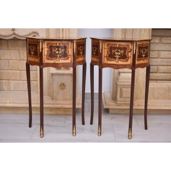 Dwa Nakastliki - Stoliki Szafki Nocne Niciaki - Stół KOMPLET