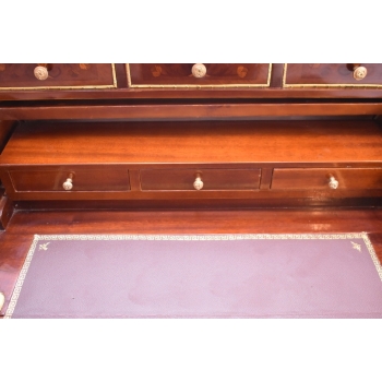 Sekretera Biurko Intarsjowane - Sekretarzyk Komoda Szafa Otwierana,