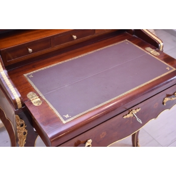 Sekretera Biurko Intarsjowane - Sekretarzyk Komoda Szafa Otwierana,