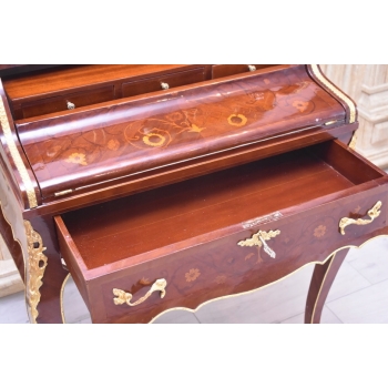 Sekretera Biurko Intarsjowane - Sekretarzyk Komoda Szafa Otwierana,