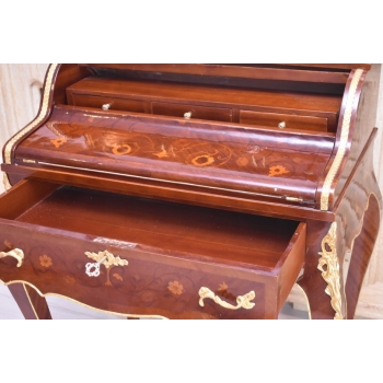 Sekretera Biurko Intarsjowane - Sekretarzyk Komoda Szafa Otwierana,