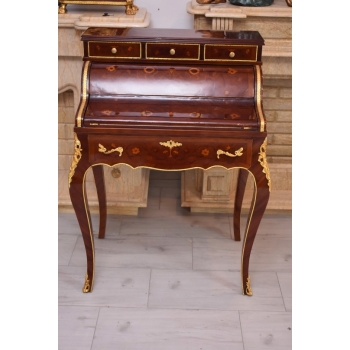 Sekretera Biurko Intarsjowane - Sekretarzyk Komoda Szafa Otwierana,