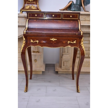 Sekretera Biurko Intarsjowane - Sekretarzyk Komoda Szafa Otwierana,