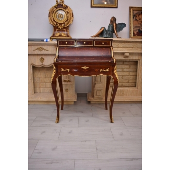 Sekretera Biurko Intarsjowane - Sekretarzyk Komoda Szafa Otwierana,