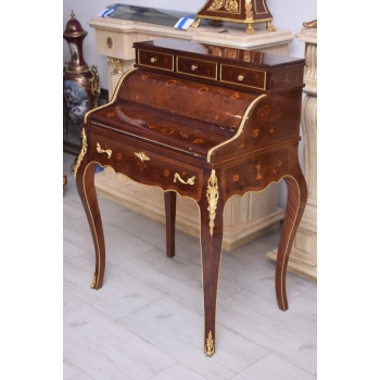 Sekretera Biurko Intarsjowane - Sekretarzyk Komoda Szafa Otwierana,