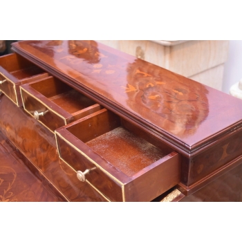 Sekretera Biurko Intarsjowane - Sekretarzyk Komoda Szafa Otwierana,