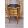 Drewniana Komoda Blat Marmur - Styl Barok - 3 Szuflady - Szafka Unikat