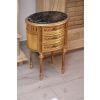 Drewniana Komoda Blat Marmur - Styl Barok - 3 Szuflady - Szafka Unikat