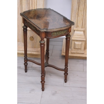 Drewniany Stolik Francuski - Stół Biurowy Empire - Prostokątny Ozdoba