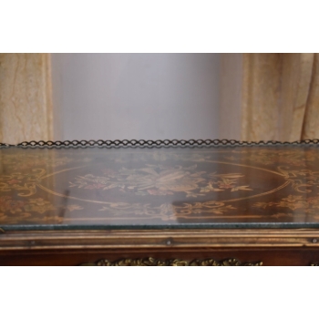 Drewniany Stolik Francuski - Stół Biurowy Empire - Prostokątny Ozdoba