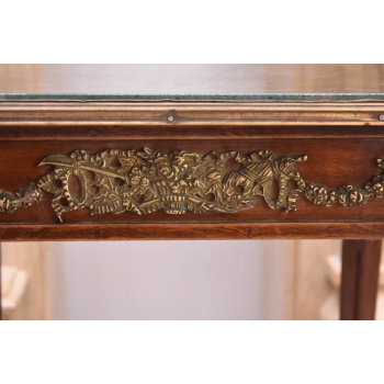 Drewniany Stolik Francuski - Stół Biurowy Empire - Prostokątny Ozdoba