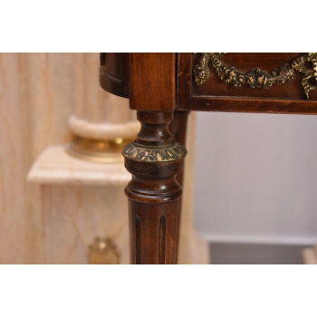 Drewniany Stolik Francuski - Stół Biurowy Empire - Prostokątny Ozdoba