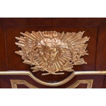 ZEGAR COKOŁOWY W STYLU LUDWIKA XVI, ZŁOCONY, WG JEAN-HENRIEGO RIESENERA