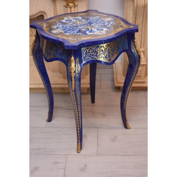 Drewniany Stolik Francuski - Stół Biurowy Empire - Prostokątny Ozdoba