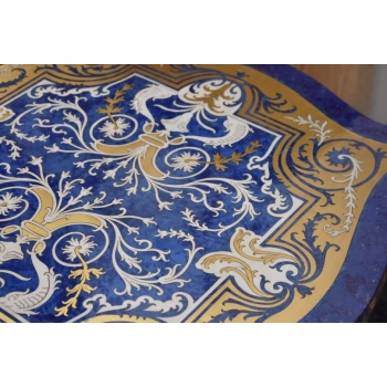 Drewniany Stolik Francuski - Stół Biurowy Empire - Prostokątny Ozdoba