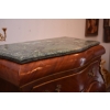 Piękna Drewniana Brzuchata Komoda Blat Marmur - Intarsje Ludwik - Szafka
