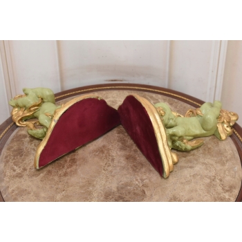 Komplet Aniołów Na Ścianę - Półka - Stabilna Konsolka Gazon - Anioły Zieleń