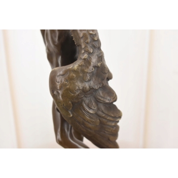 Ikar z Rozłożonymi Skrzydłami - Mityczna Ogromna Figura Rzeźba z Brązu 42cm