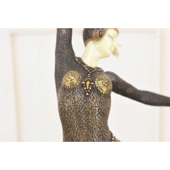 TANCERKA - FIGURA Z Brązu - w Stylu Demetre Chiparus