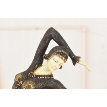 TANCERKA - FIGURA Z Brązu - w Stylu Demetre Chiparus