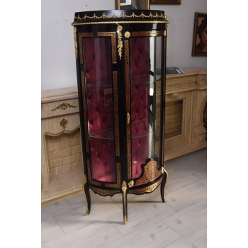 Ekskluzywna Witryna Boulle – Przeszklona, Rzeźbiona - UNIKAT