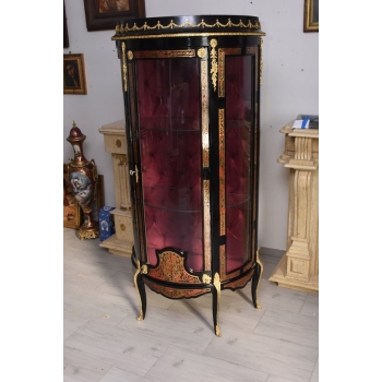 Ekskluzywna Witryna Boulle – Przeszklona, Rzeźbiona - UNIKAT