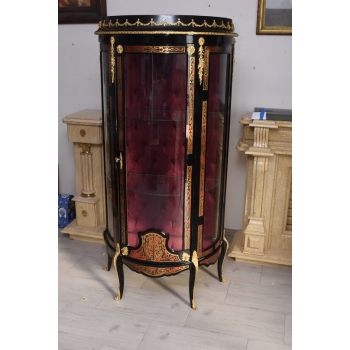 Ekskluzywna Witryna Boulle – Przeszklona, Rzeźbiona - UNIKAT