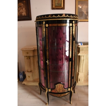 Ekskluzywna Witryna Boulle – Przeszklona, Rzeźbiona - UNIKAT