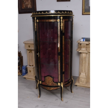 Ekskluzywna Witryna Boulle – Przeszklona, Rzeźbiona - UNIKAT