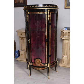 Ekskluzywna Witryna Boulle – Przeszklona, Rzeźbiona - UNIKAT