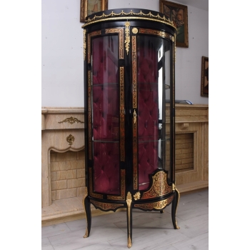 Ekskluzywna Witryna Boulle – Przeszklona, Rzeźbiona - UNIKAT