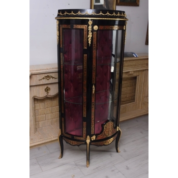 Ekskluzywna Witryna Boulle – Przeszklona, Rzeźbiona - UNIKAT