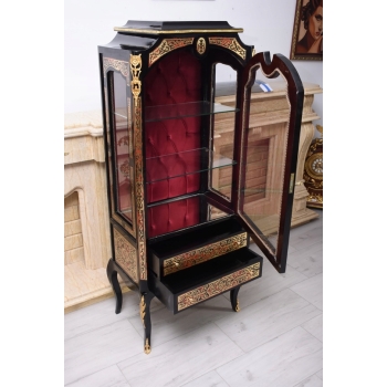 Ekskluzywna Witryna Boulle – Przeszklona, Rzeźbiona - UNIKAT