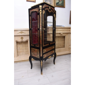 Ekskluzywna Witryna Boulle – Przeszklona, Rzeźbiona - UNIKAT