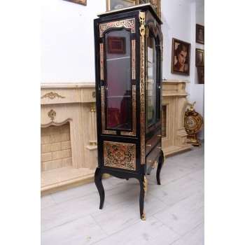 Ekskluzywna Witryna Boulle – Przeszklona, Rzeźbiona - UNIKAT