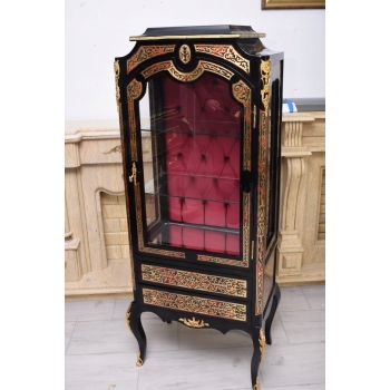 Ekskluzywna Witryna Boulle – Przeszklona, Rzeźbiona - UNIKAT