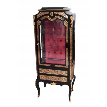 Ekskluzywna Witryna Boulle – Przeszklona, Rzeźbiona - UNIKAT