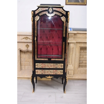 Ekskluzywna Witryna Boulle – Przeszklona, Rzeźbiona - UNIKAT