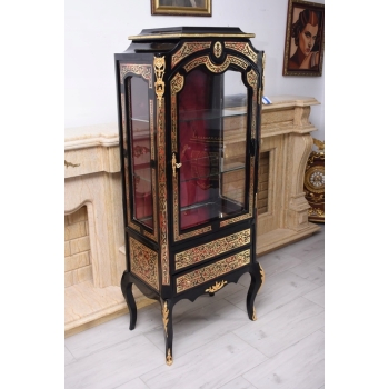 Ekskluzywna Witryna Boulle – Przeszklona, Rzeźbiona - UNIKAT