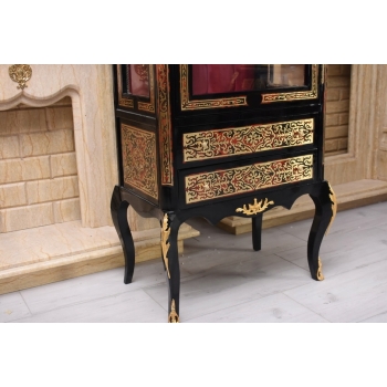 Ekskluzywna Witryna Boulle – Przeszklona, Rzeźbiona - UNIKAT