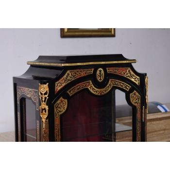 Ekskluzywna Witryna Boulle – Przeszklona, Rzeźbiona - UNIKAT