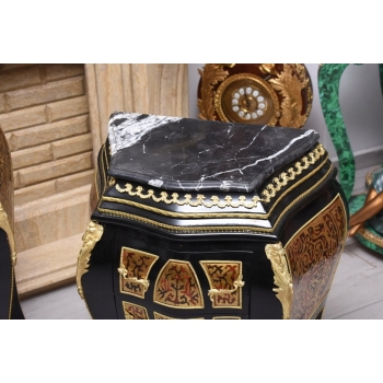 Komplet Boulle – komoda + 2 Szafki, Marmur