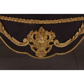 Barokowa Komoda W stylu Ludwika XV - Blat Marmur - Intarsjowana